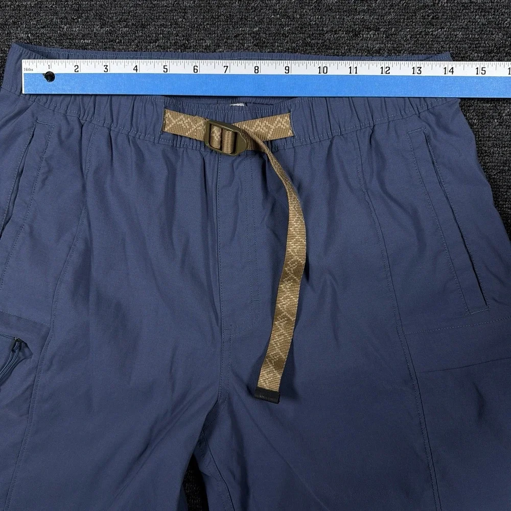 The North Face Mens Medium Long Blue Cargo Shorts Belted Stretch NF0A55V8